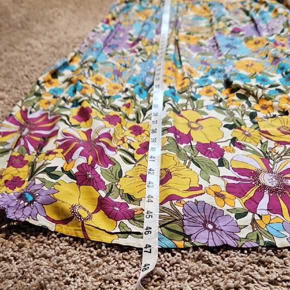 Natural Life Patti Side Slit Maxi Dress In Ivory Blue Floral - Picture 10 of 14